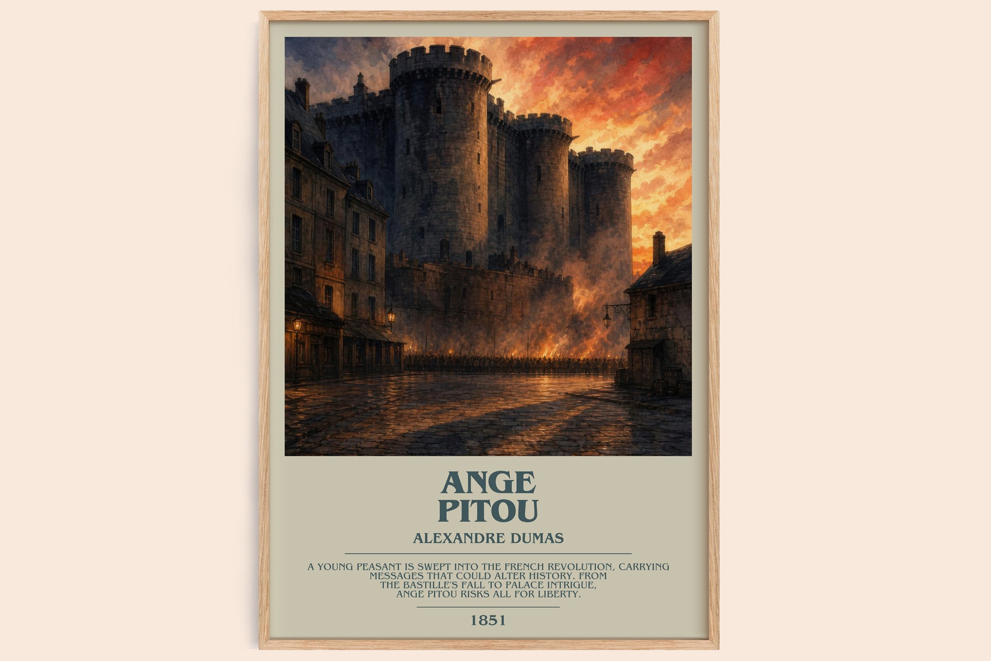 Ange Pitou Bookish Wall Art by Alexandre Dumas
