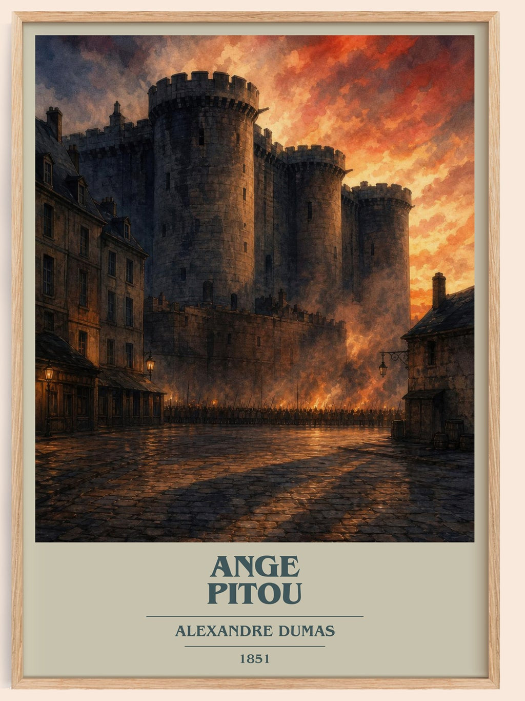 Ange Pitou Book Cover Poster by Alexandre Dumas