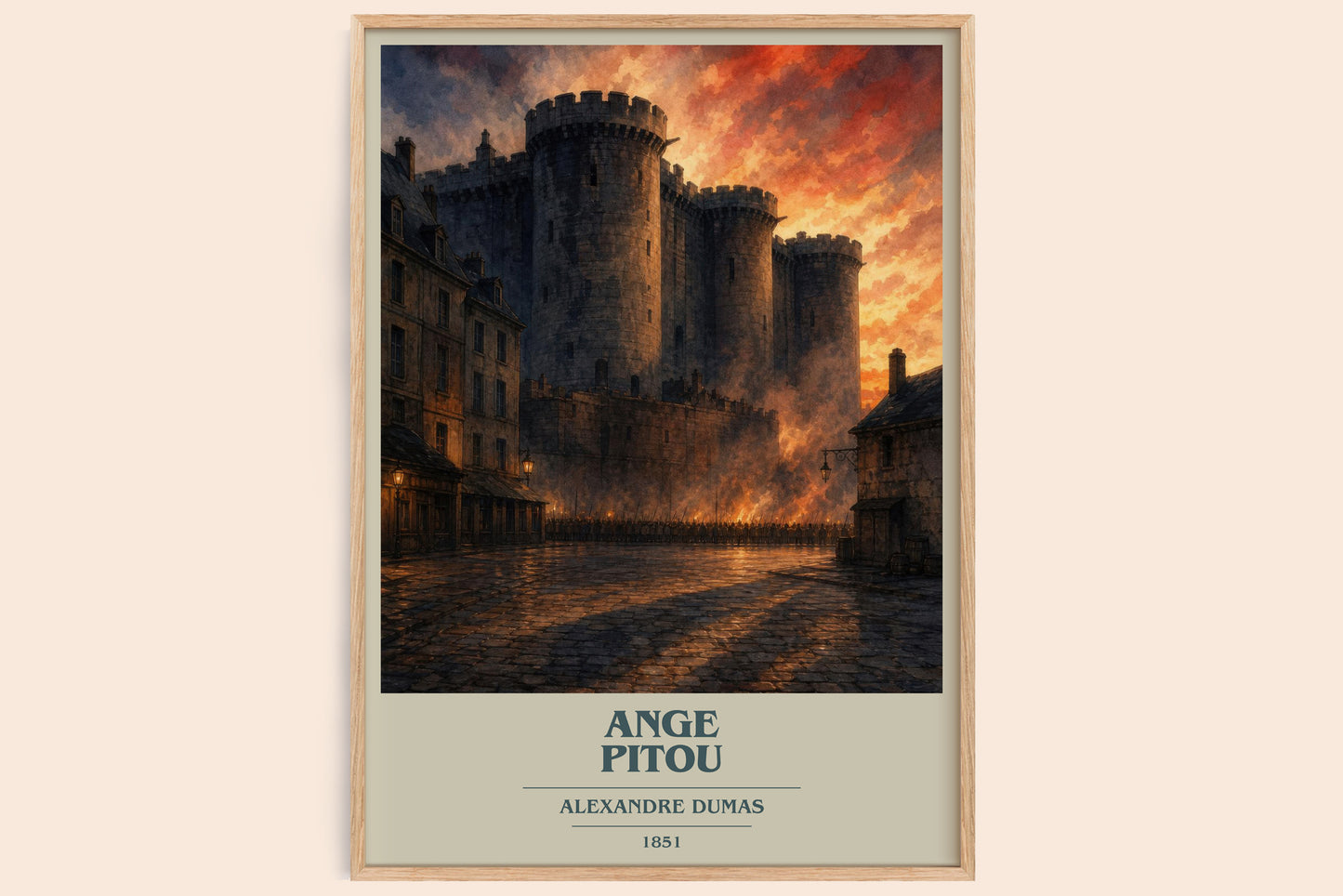 Ange Pitou Book Cover Poster by Alexandre Dumas