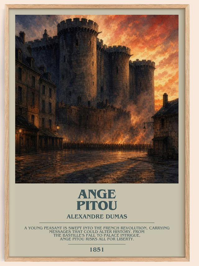 Ange Pitou Bookish Wall Art by Alexandre Dumas