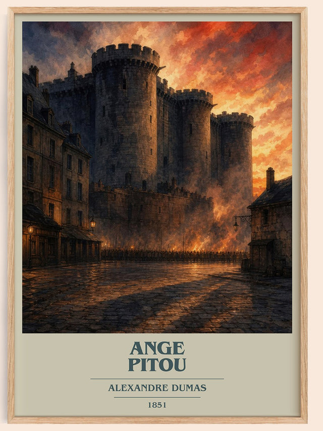 Ange Pitou Book Cover Poster by Alexandre Dumas