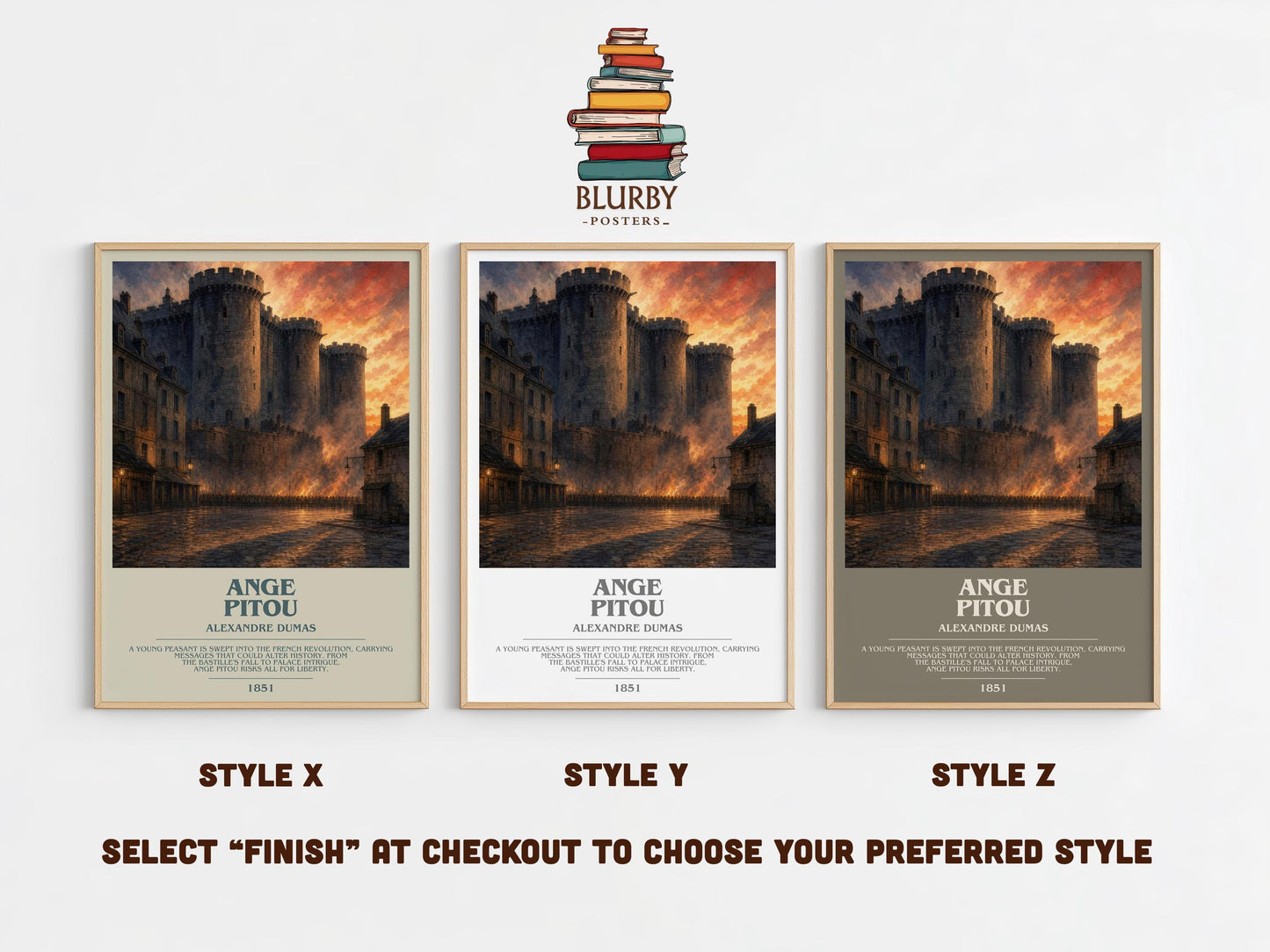 Ange Pitou Bookish Wall Art by Alexandre Dumas