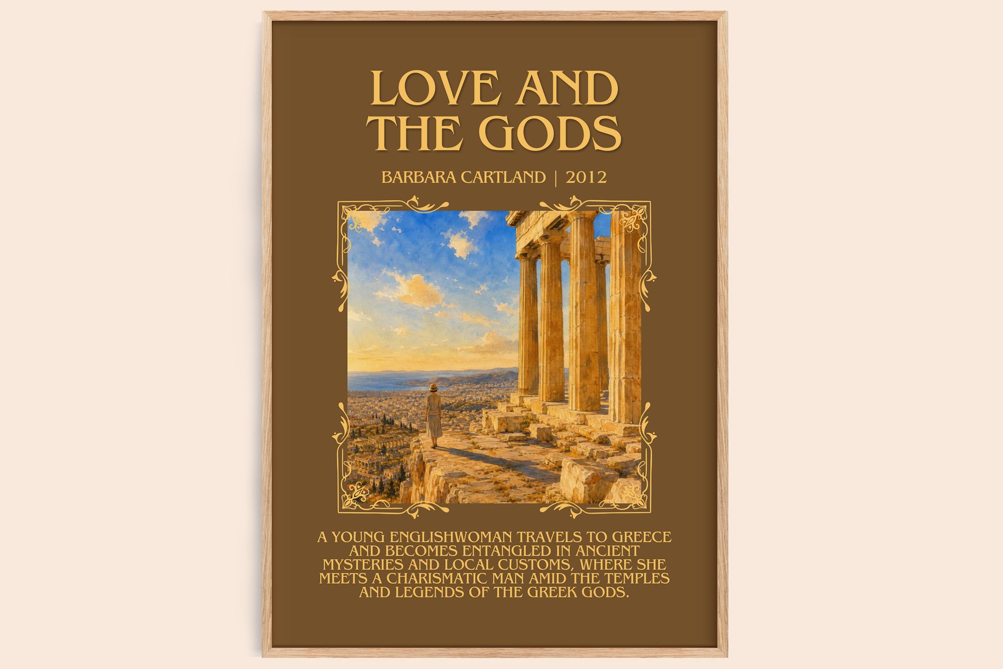 Love And The Gods Minimalist Book Poster by Barbara Cartland