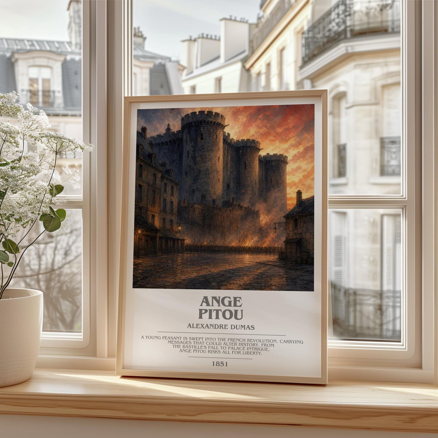 Ange Pitou Bookish Wall Art by Alexandre Dumas