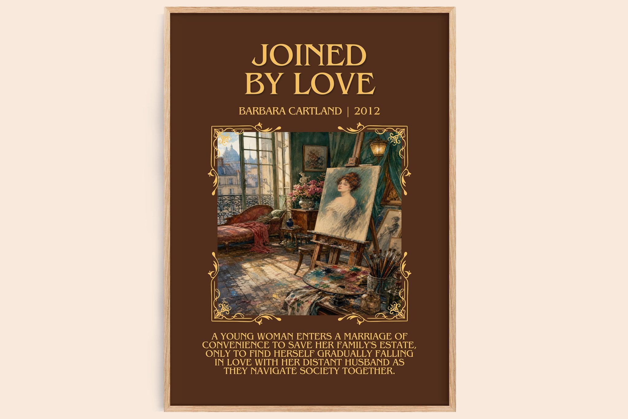 Joined By Love Minimalist Book Poster by Barbara Cartland