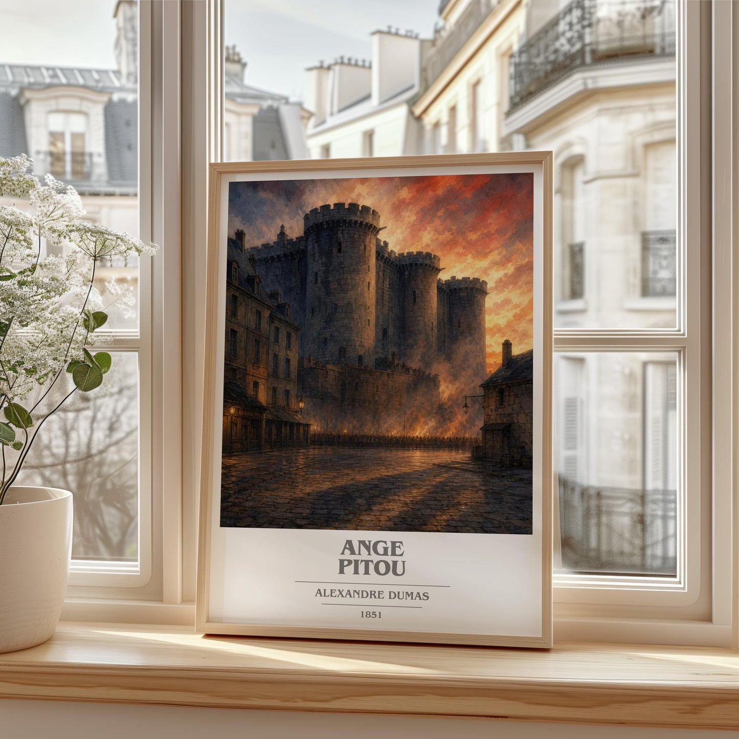Ange Pitou Book Cover Poster by Alexandre Dumas