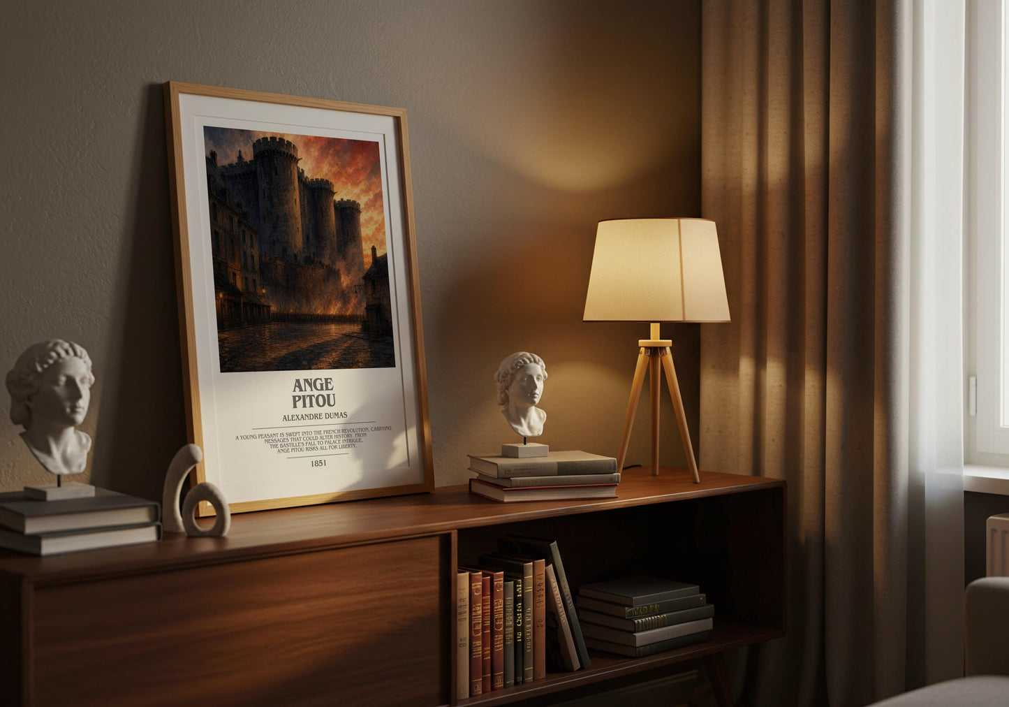 Ange Pitou Bookish Wall Art by Alexandre Dumas