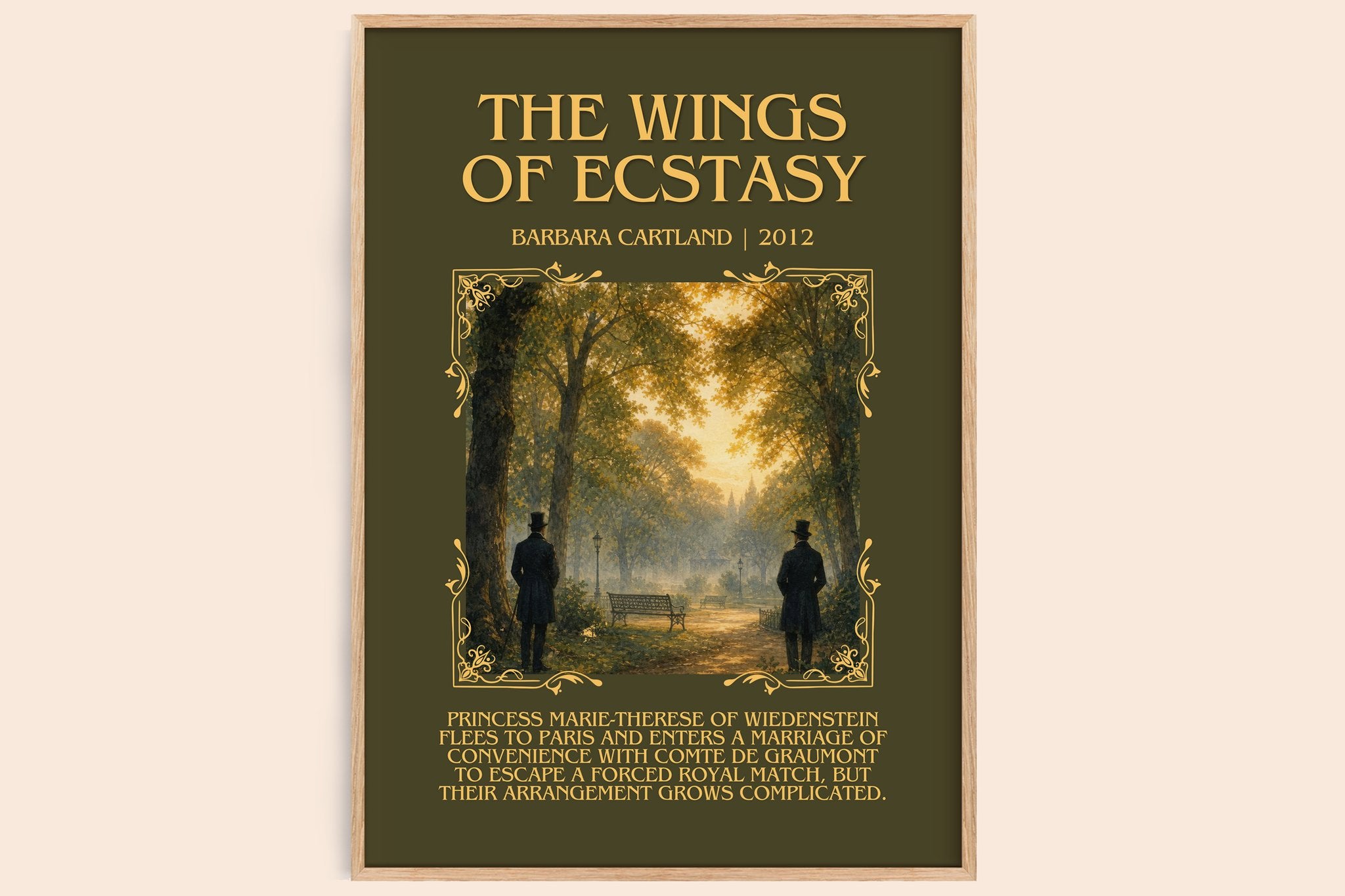 The Wings Of Ecstasy Minimalist Book Poster by Barbara Cartland