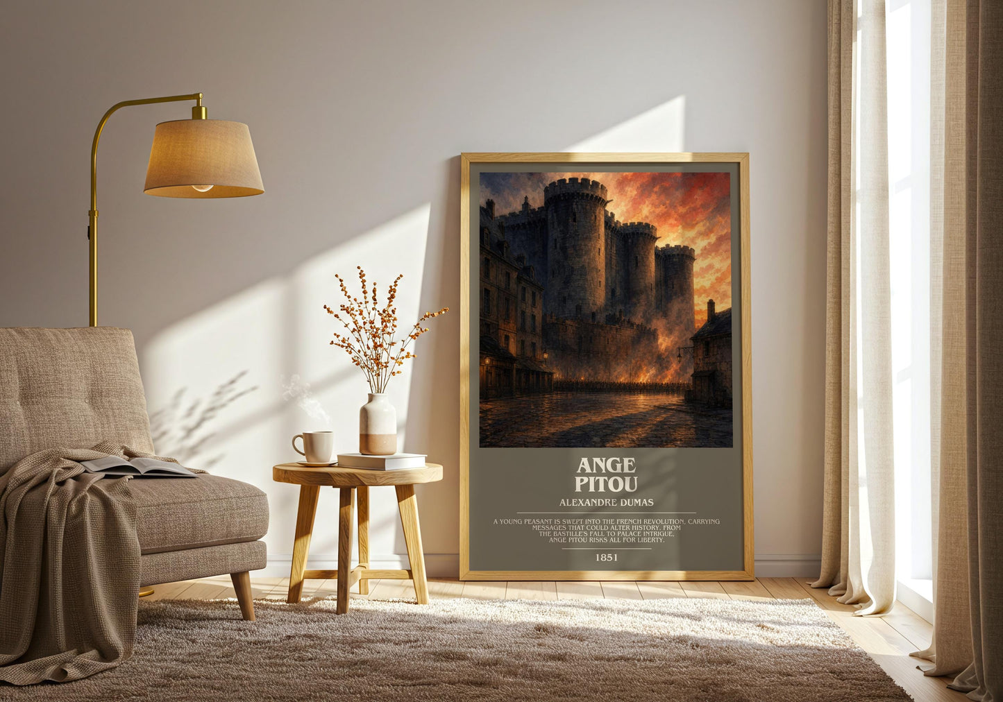Ange Pitou Bookish Wall Art by Alexandre Dumas