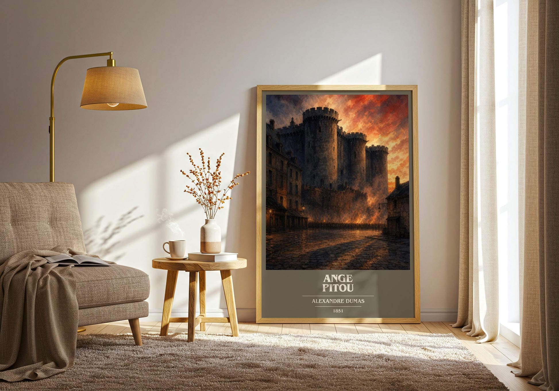 Ange Pitou Book Cover Poster by Alexandre Dumas