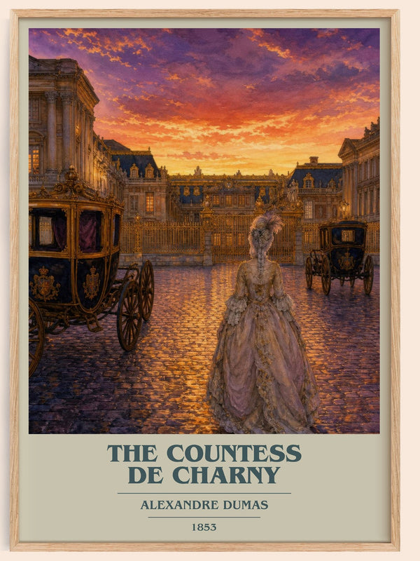 The Countess De Charny Book Cover Poster by Alexandre Dumas