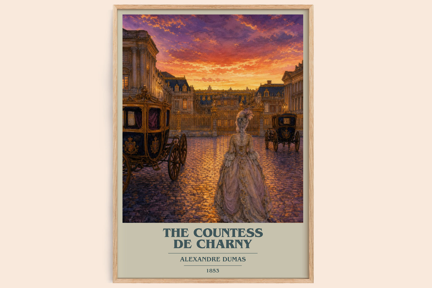 The Countess De Charny Book Cover Poster by Alexandre Dumas