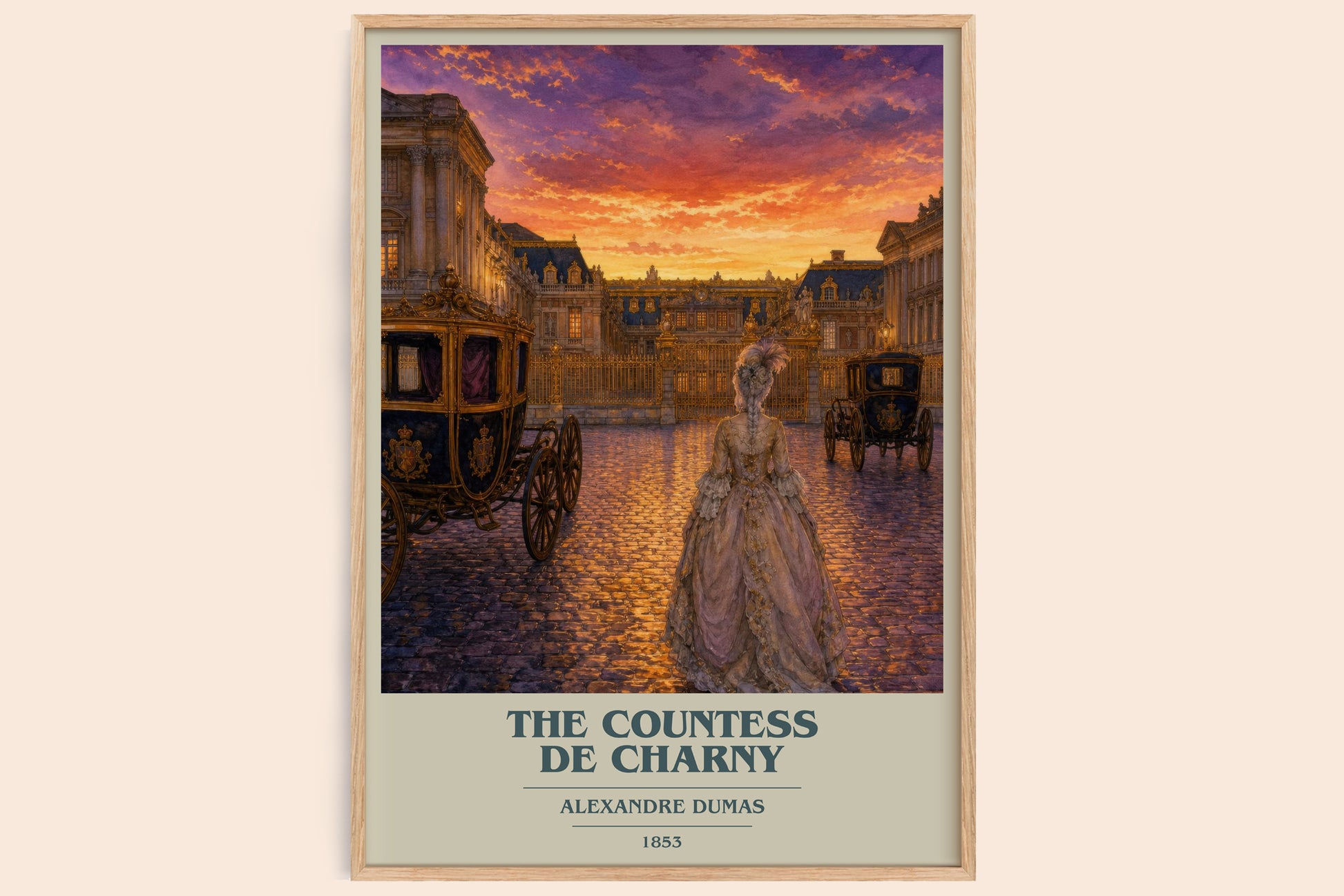 The Countess De Charny Book Cover Poster by Alexandre Dumas