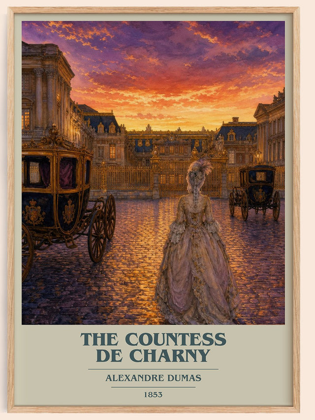 The Countess De Charny Book Cover Poster by Alexandre Dumas