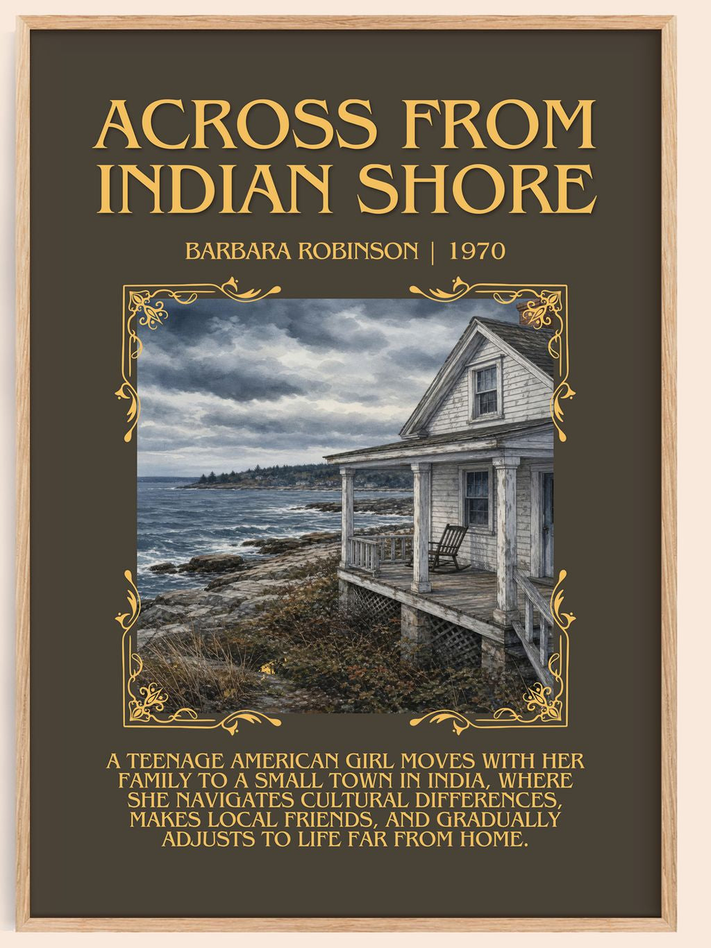 Across From Indian Shore Minimalist Book Poster by Barbara Robinson – book poster