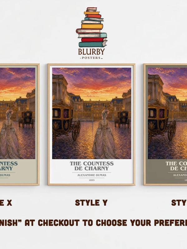 The Countess De Charny Book Cover Poster by Alexandre Dumas