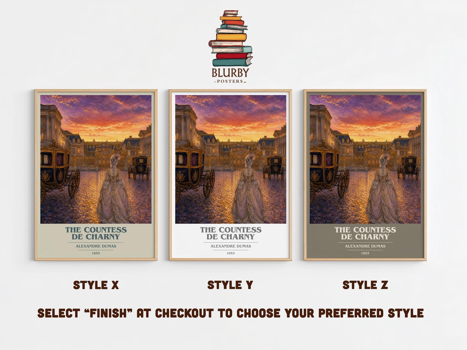 The Countess De Charny Book Cover Poster by Alexandre Dumas