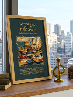 Fattest Bear In The First Grade Minimalist Book Poster by B. Robinson – image 3
