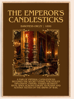 The Emperor'S Candlesticks Minimalist Book Poster by Baroness Orczy – image 1