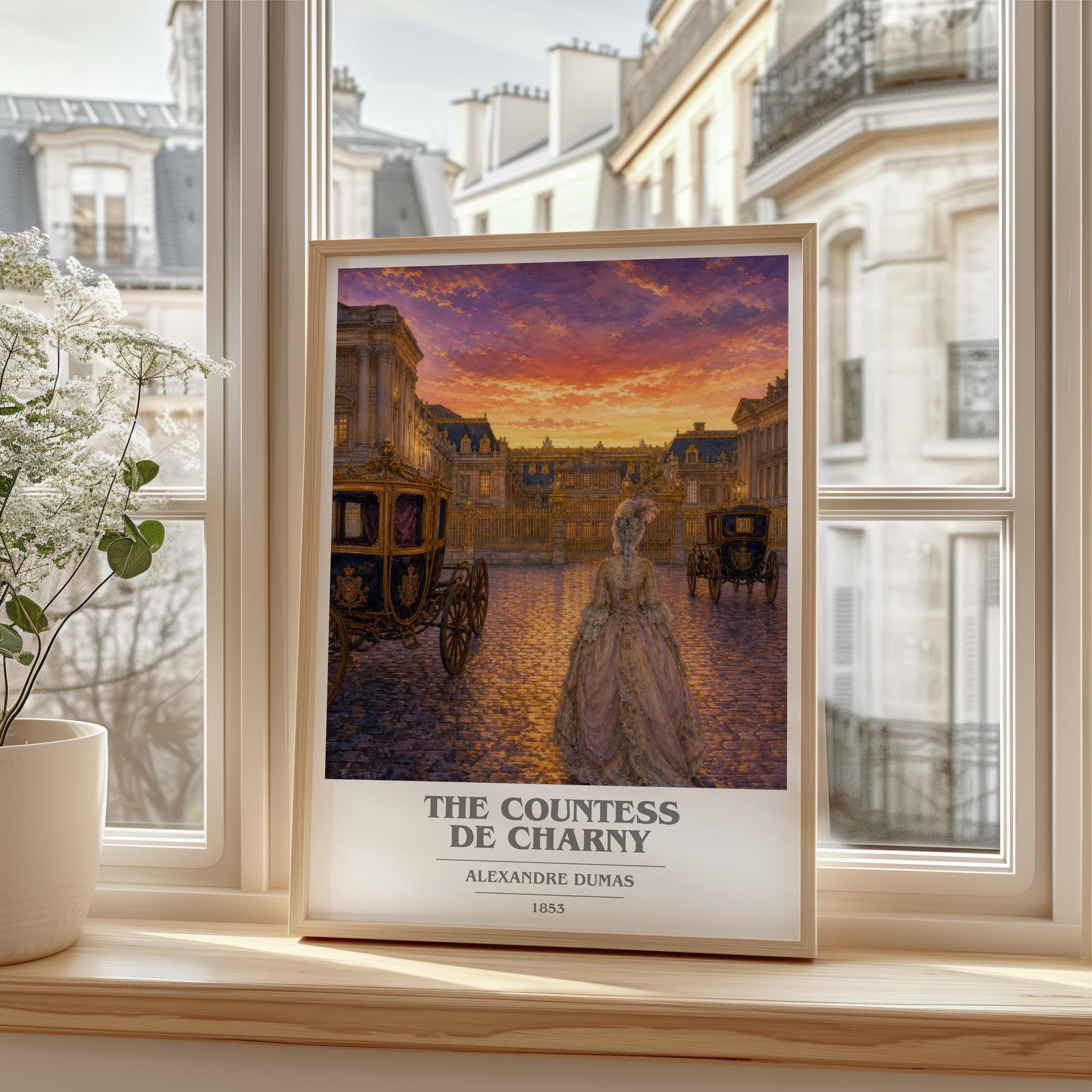 The Countess De Charny Book Cover Poster by Alexandre Dumas