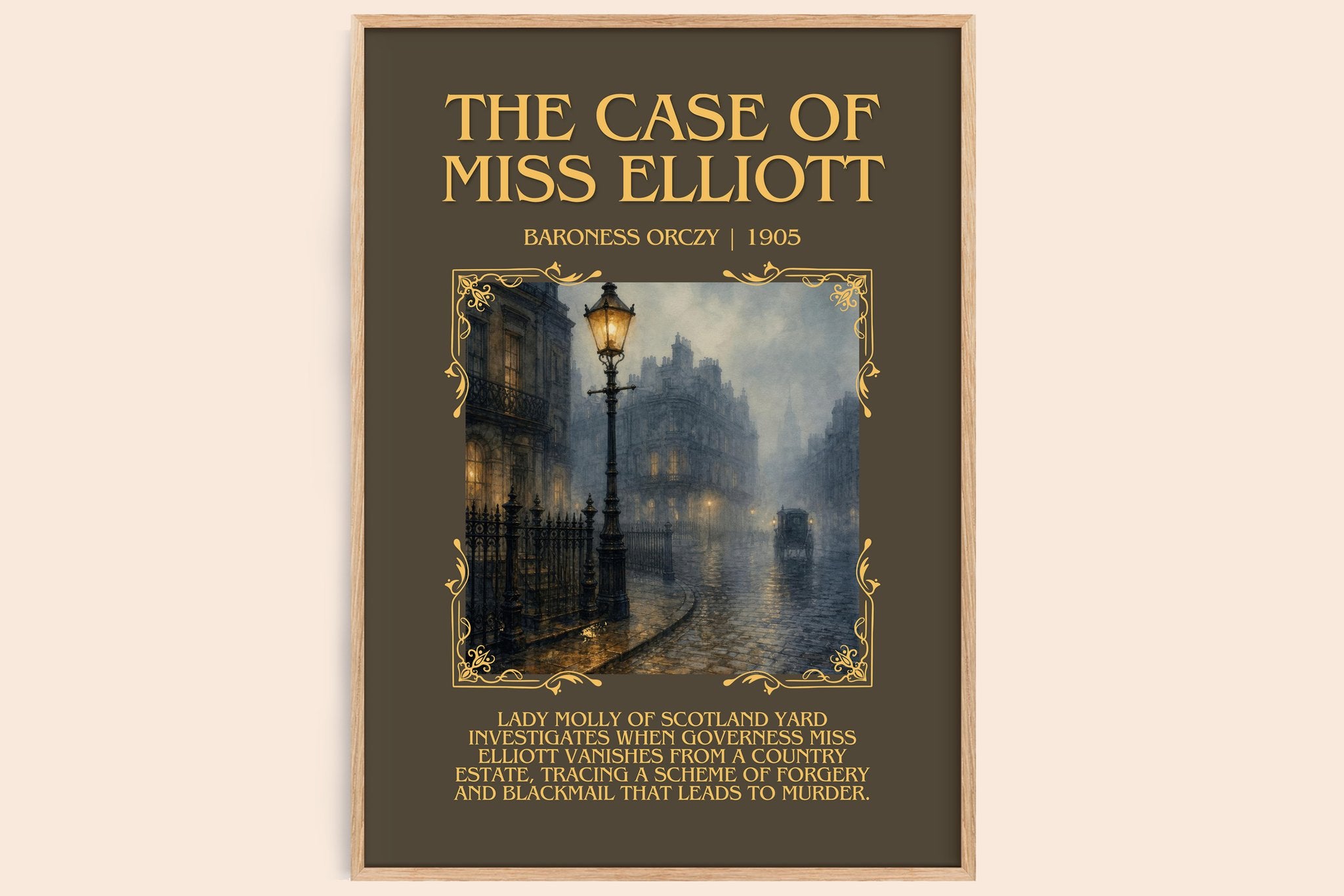 The Case Of Miss Elliott Minimalist Book Poster by Baroness Orczy
