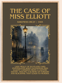 The Case Of Miss Elliott Minimalist Book Poster by Baroness Orczy – image 1