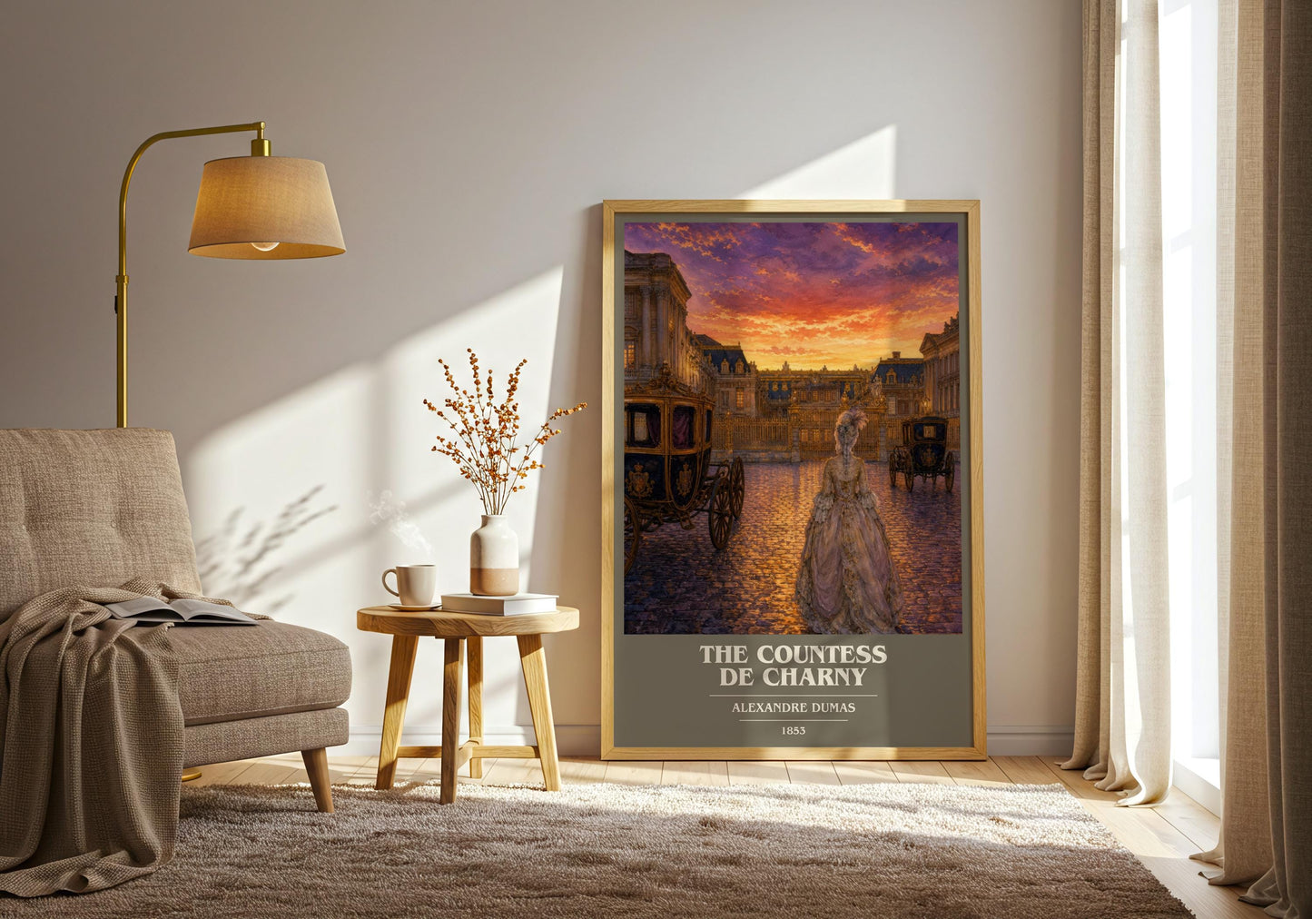 The Countess De Charny Book Cover Poster by Alexandre Dumas