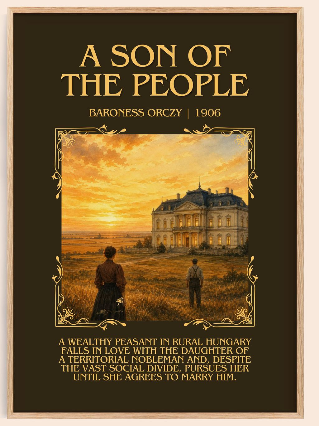 A Son Of The People Minimalist Book Poster by Baroness Orczy – book poster