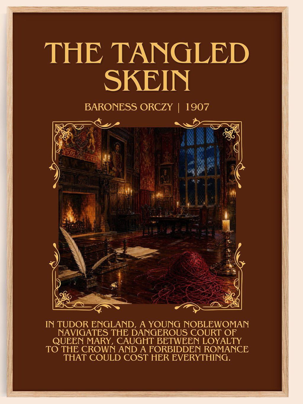 The Tangled Skein Minimalist Book Poster by Baroness Orczy – book poster