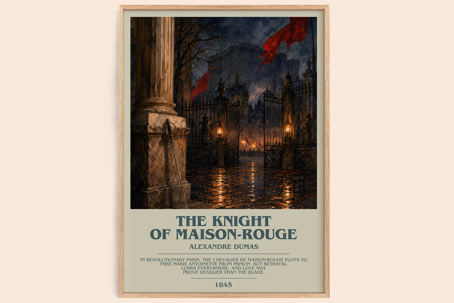 The Knight Of Maison-Rouge Bookish Wall Art by Alexandre Dumas