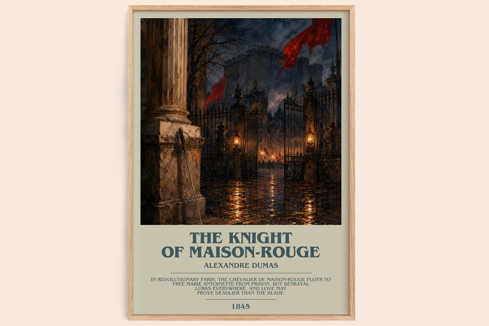 The Knight Of Maison-Rouge Bookish Wall Art by Alexandre Dumas