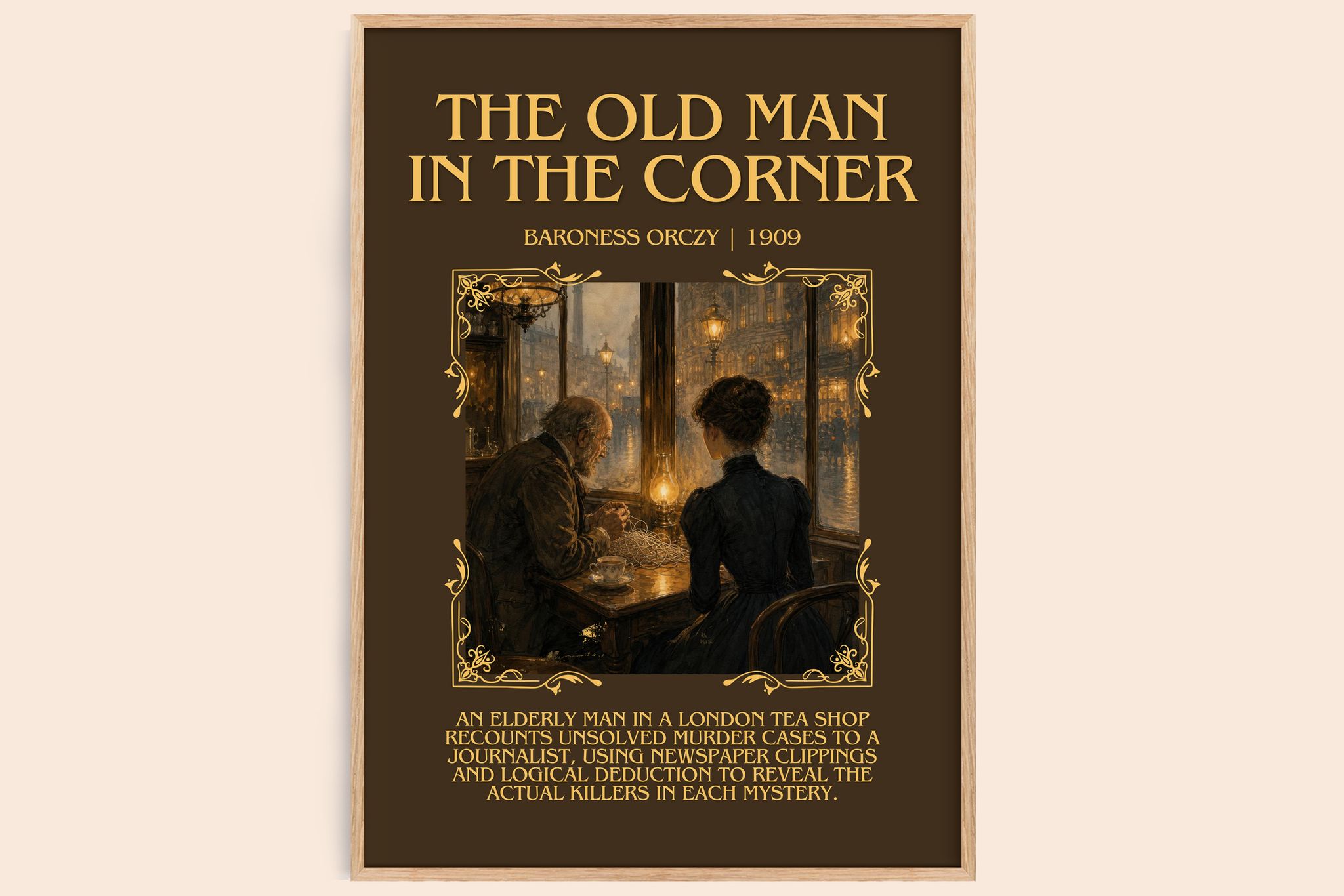 The Old Man In The Corner Minimalist Book Poster by Baroness Orczy
