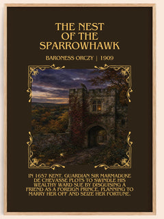 The Nest Of The Sparrowhawk Minimalist Book Poster by Baroness Orczy – image 1