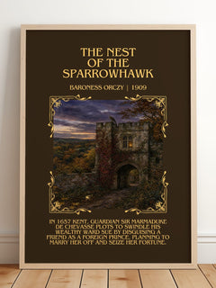 The Nest Of The Sparrowhawk Minimalist Book Poster by Baroness Orczy – image 2