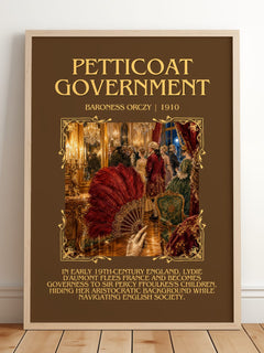 Petticoat Government Minimalist Book Poster by Baroness Orczy – image 2