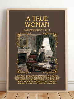 A True Woman Minimalist Book Poster by Baroness Orczy – image 2