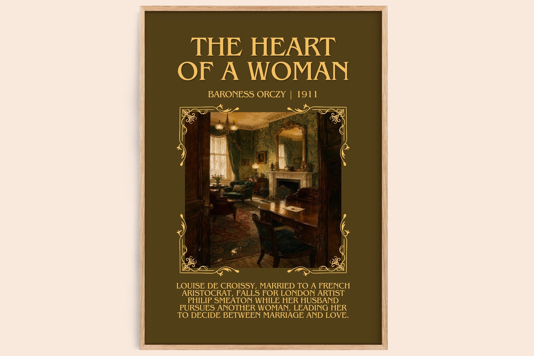 The Heart Of A Woman Minimalist Book Poster by Baroness Orczy