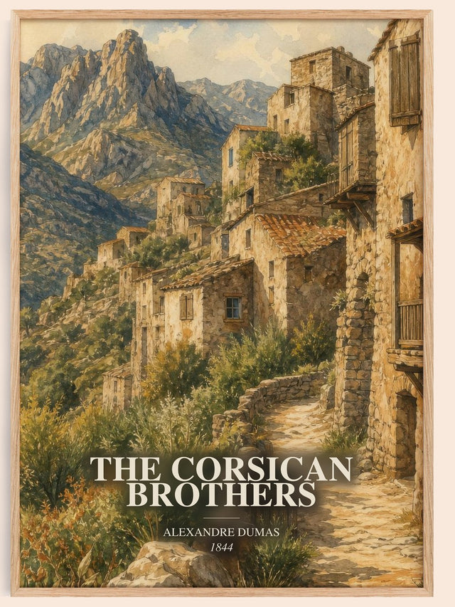 The Corsican Brothers Book Watercolour Illustration by Alexandre Dumas