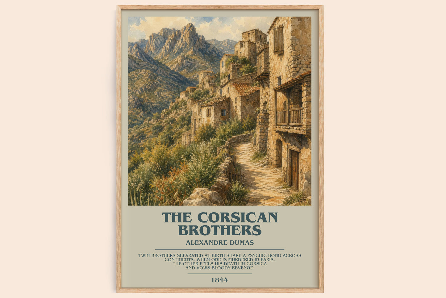 The Corsican Brothers Bookish Wall Art by Alexandre Dumas