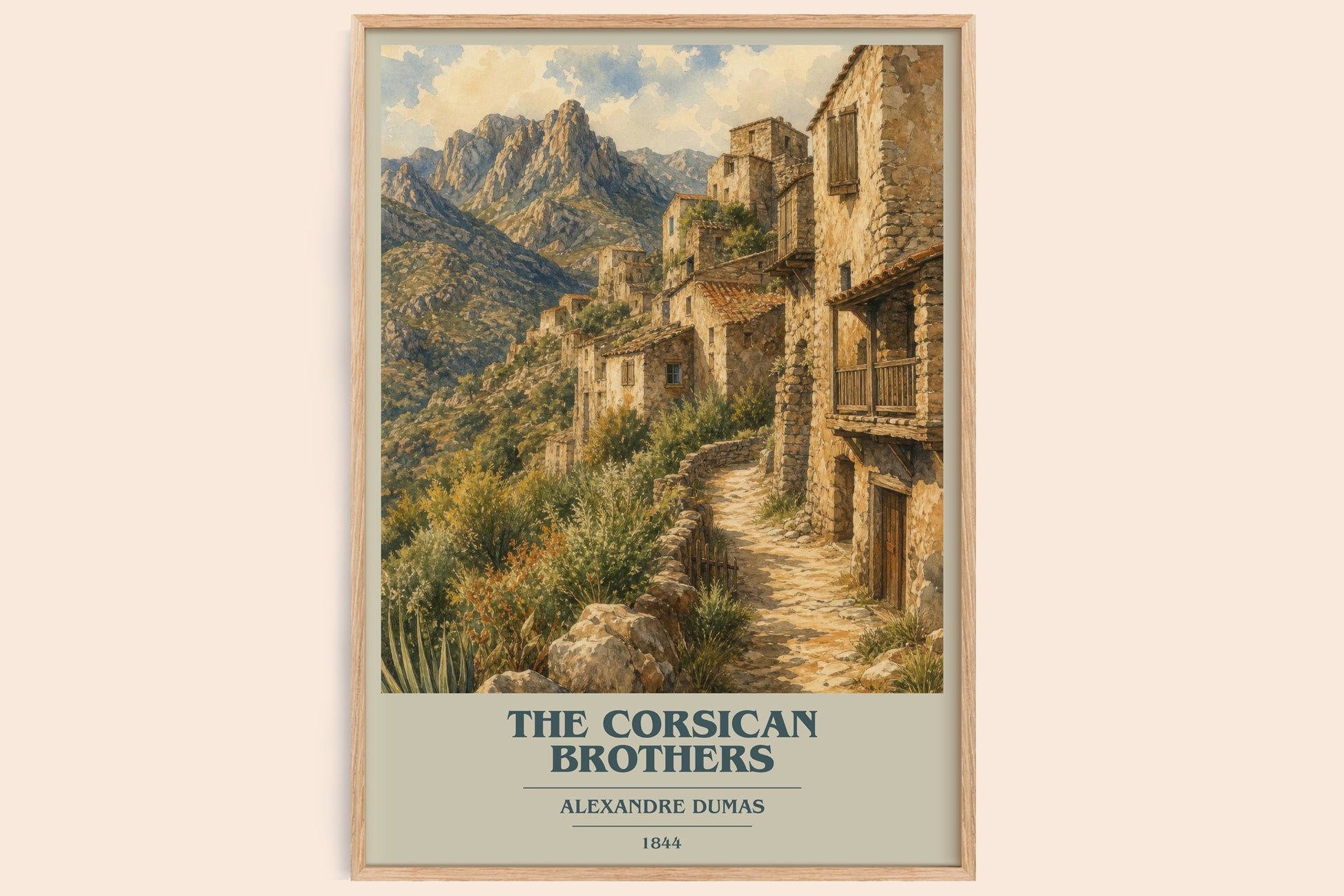 The Corsican Brothers Book Cover Poster by Alexandre Dumas