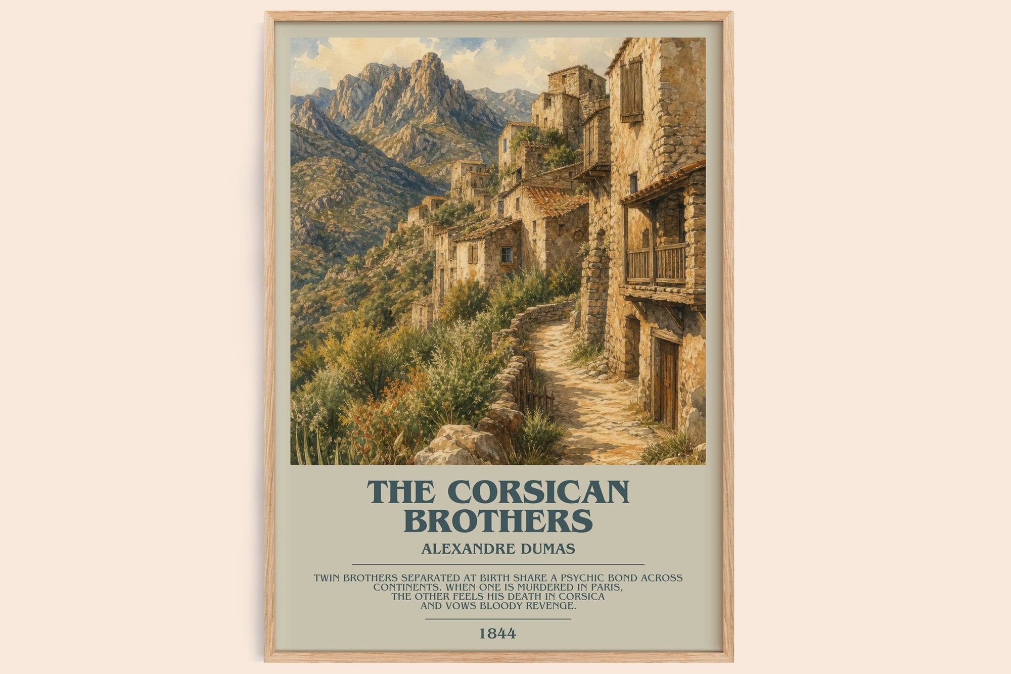 The Corsican Brothers Bookish Wall Art by Alexandre Dumas
