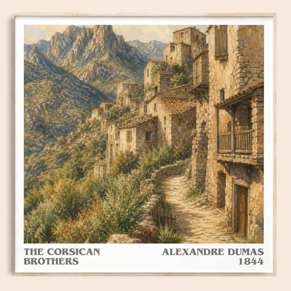 The Corsican Brothers Literary Art Print by Alexandre Dumas
