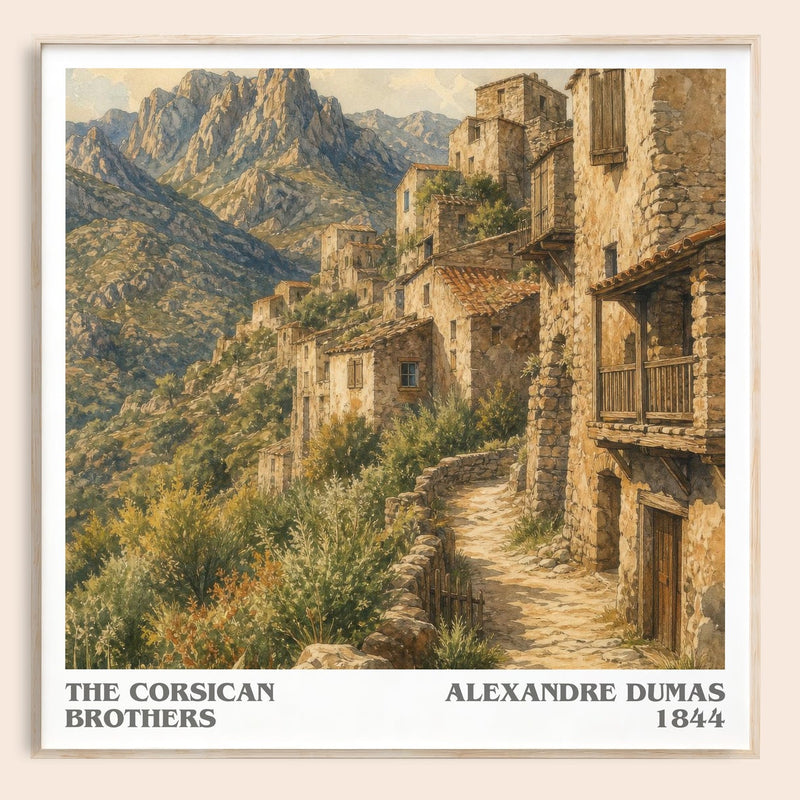 The Corsican Brothers Literary Art Print by Alexandre Dumas