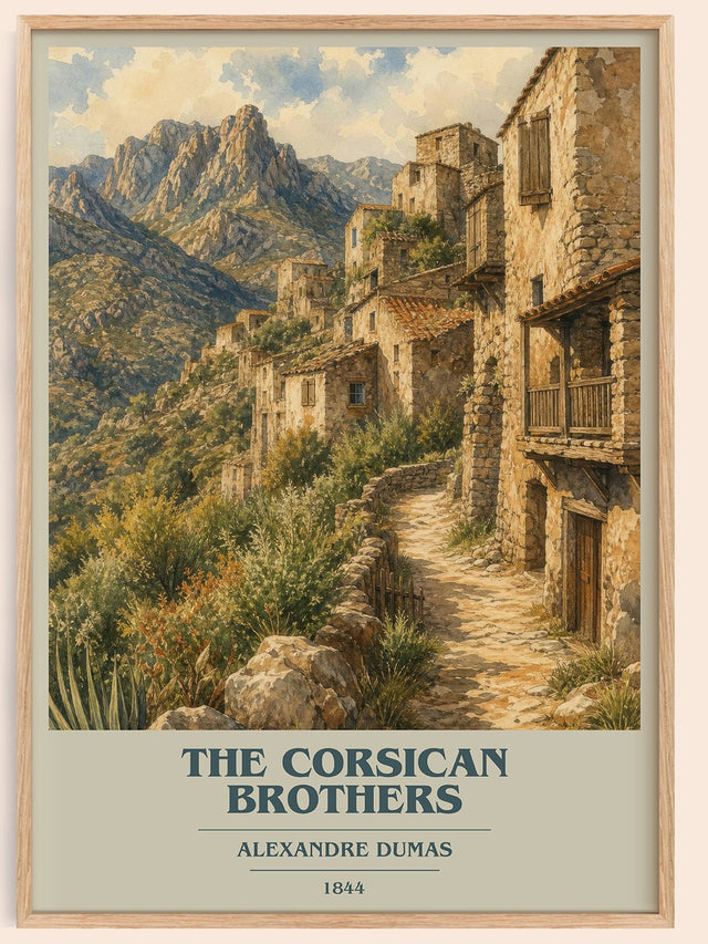 The Corsican Brothers Book Cover Poster by Alexandre Dumas