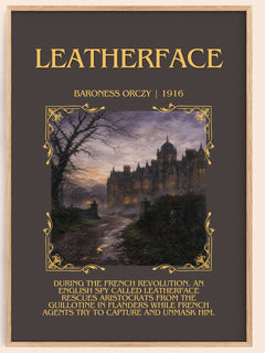Leatherface Minimalist Book Poster by Baroness Orczy – image 1