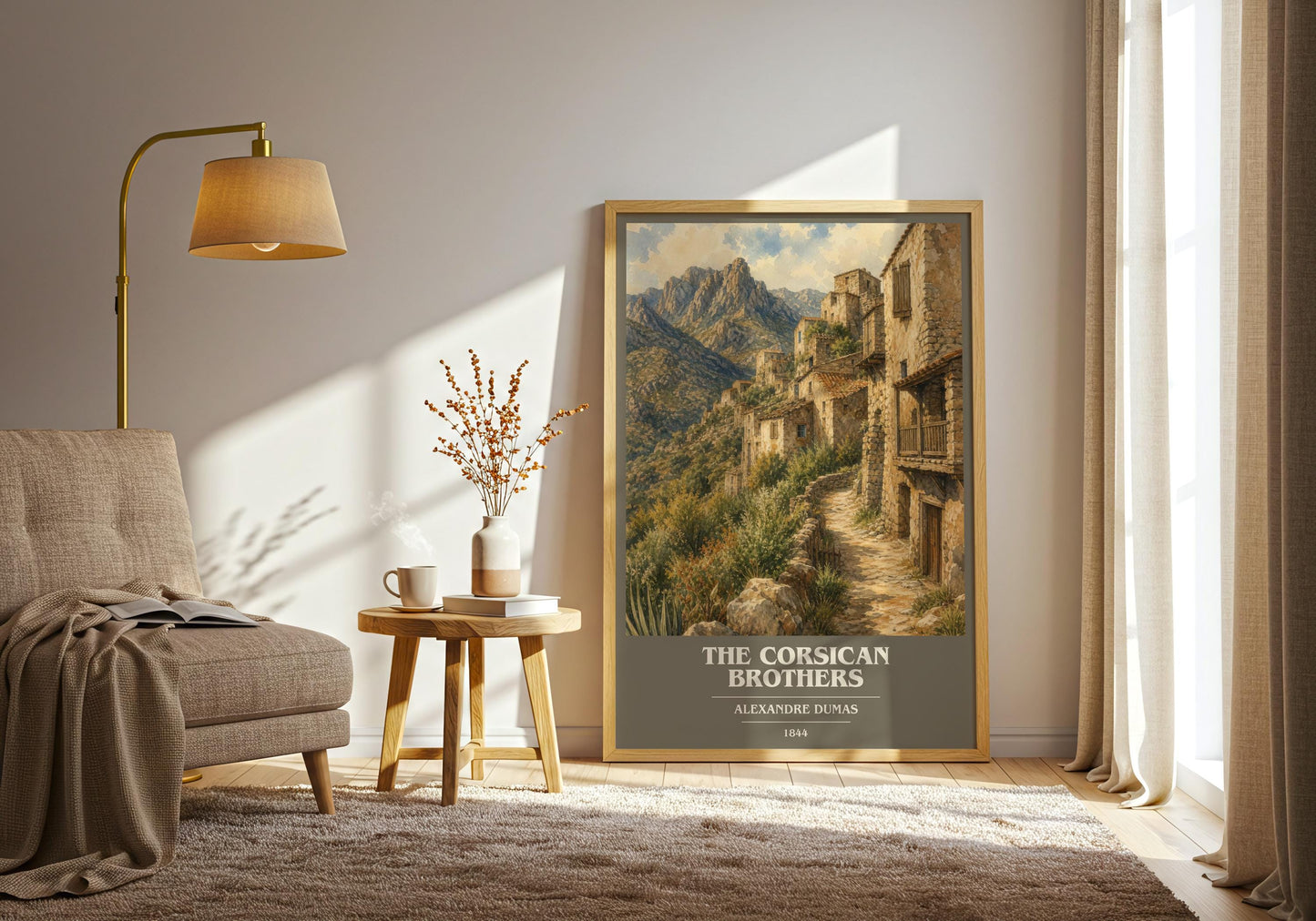 The Corsican Brothers Book Cover Poster by Alexandre Dumas