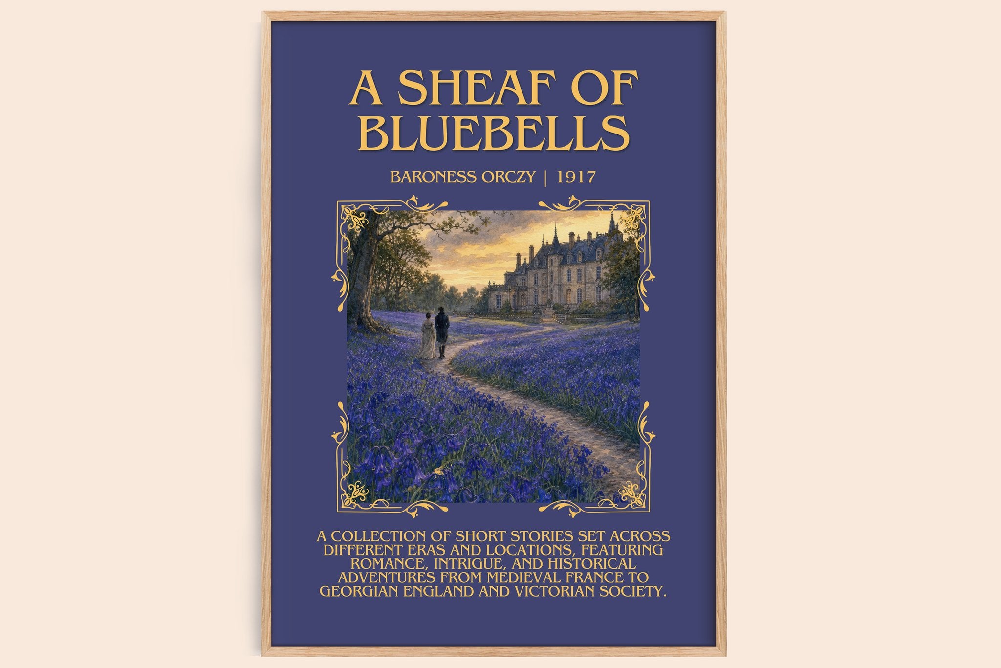 A Sheaf Of Bluebells Minimalist Book Poster by Baroness Orczy