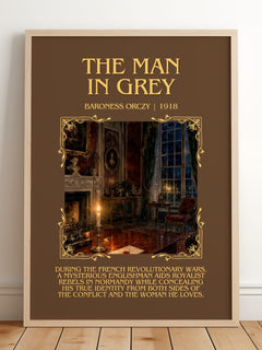The Man In Grey Minimalist Book Poster by Baroness Orczy – image 2