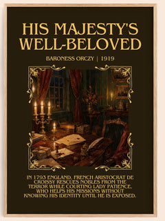 His Majesty'S Well-Beloved Minimalist Book Poster by Baroness Orczy – image 1