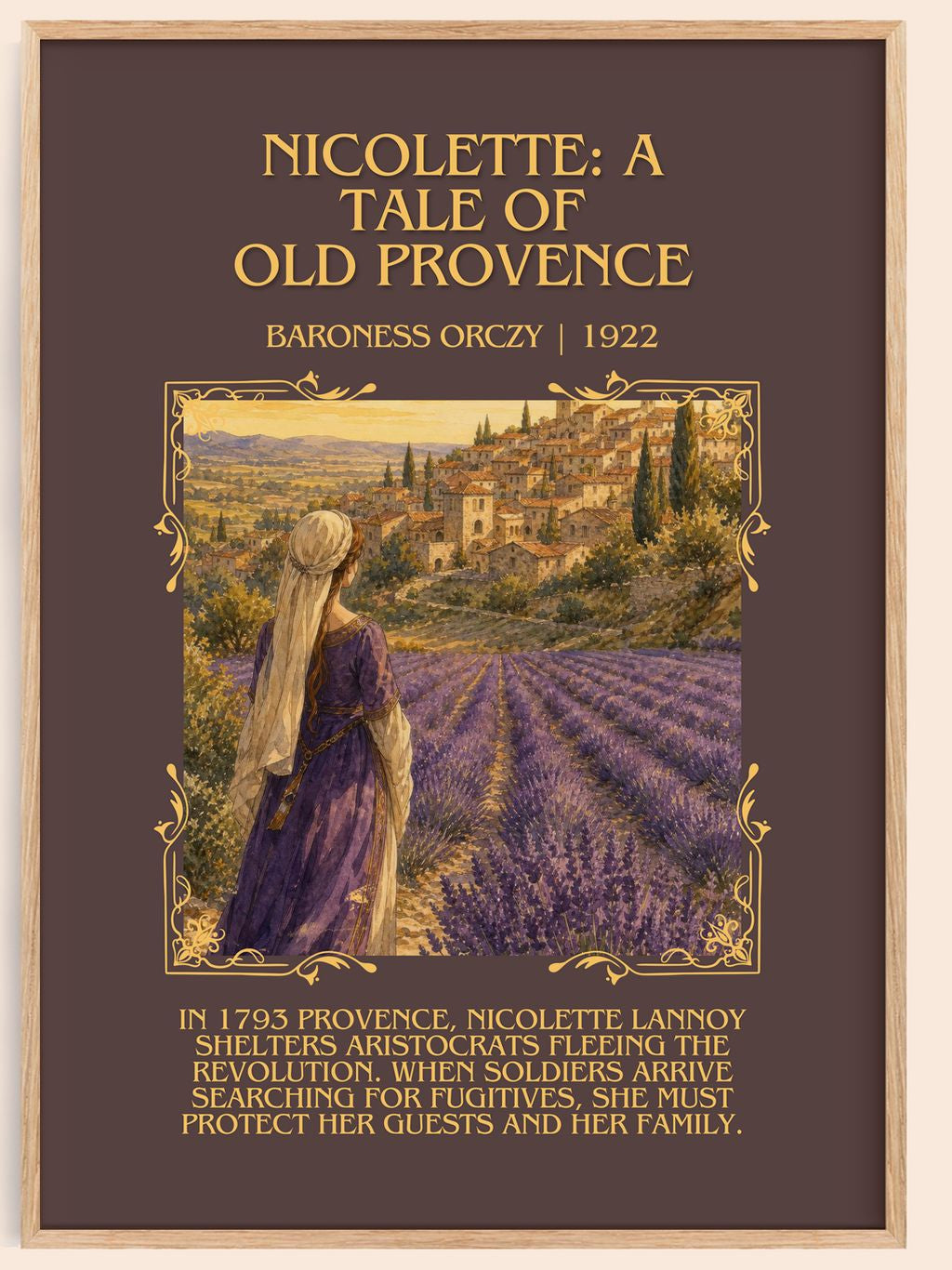 Nicolette: A Tale Of Old Provence Minimalist Book Poster by B. Orczy – book poster